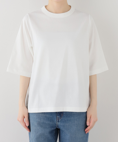 JOURNAL STANDARD LUXE（ジャーナルスタンダード　ラックス）の「クラシックテンジク クルーネックT（Tシャツ/カットソー・レディース・ブラック/サックスブルー/ホワイト/ライトグレー・MEDIUM/SMALL）」の11枚目の写真