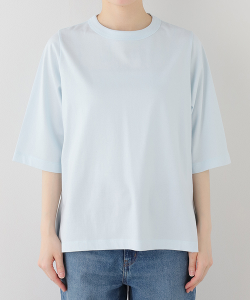 JOURNAL STANDARD LUXE（ジャーナルスタンダード　ラックス）の「クラシックテンジク クルーネックT（Tシャツ/カットソー・レディース・ブラック/サックスブルー/ホワイト/ライトグレー・MEDIUM/SMALL）」の5枚目の写真