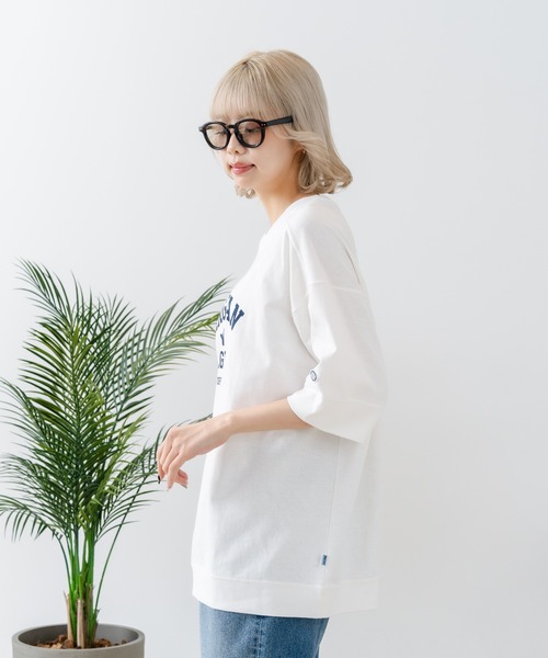 DISCUS(ディスカス)の「【DISCUS/ディスカス】【トレンドのカレッジロゴ】ヘビーウェイトTシャツ ルーズシルエット 古着MIX(Tシャツ/カットソー・レディース・ラベンダー/ブルー/オフホワイト/スミクロ/イエロー/ブラウン・LARGE/MEDIUM)」の15枚目の写真