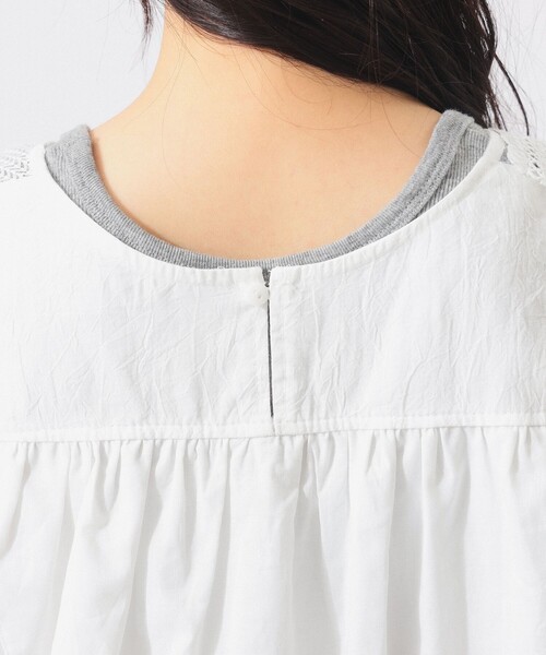 TORI-TO(トリト)の「【別注】TORI-TO / コラージュ ノースリーブ シャツ(シャツ/ブラウス・レディース・ネイビー/ホワイト・ONE SIZE)」の14枚目の写真