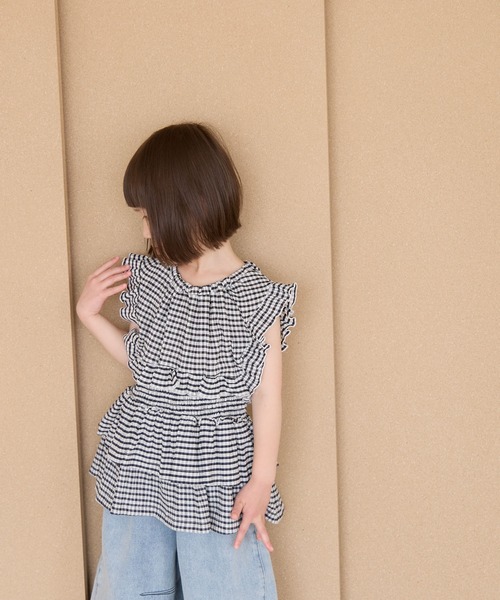 LOWRYS FARM(ローリーズファーム)の「チェックシャーリングノースリーブ 664979(Tシャツ/カットソー・キッズ・ブラック/レッド・140cm/130cm/120cm/110cm/150cm)」の19枚目の写真