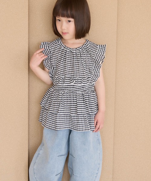 LOWRYS FARM(ローリーズファーム)の「チェックシャーリングノースリーブ 664979(Tシャツ/カットソー・キッズ・ブラック/レッド・140cm/130cm/120cm/110cm/150cm)」の17枚目の写真