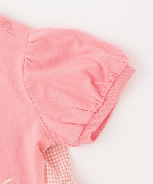 KP（ケーピー）の「天竺×先染チェック 半袖Tシャツ【虫よけ加工】（Tシャツ/カットソー・キッズ・ラベンダー/ピンク系その他・80ｃｍ/90cm/100cm）」の5枚目の写真