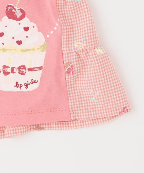 KP（ケーピー）の「天竺×先染チェック 半袖Tシャツ【虫よけ加工】（Tシャツ/カットソー・キッズ・ラベンダー/ピンク系その他・80ｃｍ/90cm/100cm）」の6枚目の写真