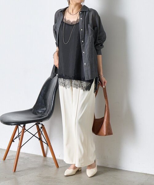 Jena espace merveilleux(ジェナ エスパスメルヴェイユ)の「【程よい抜け感】シアーデニムシャツ(シャツ/ブラウス・レディース・ブルー/ブラック/ブルー系その他・FREE)」の12枚目の写真