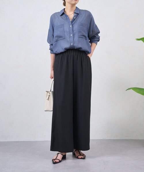 Jena espace merveilleux(ジェナ エスパスメルヴェイユ)の「【程よい抜け感】シアーデニムシャツ(シャツ/ブラウス・レディース・ブルー/ブラック/ブルー系その他・FREE)」の19枚目の写真