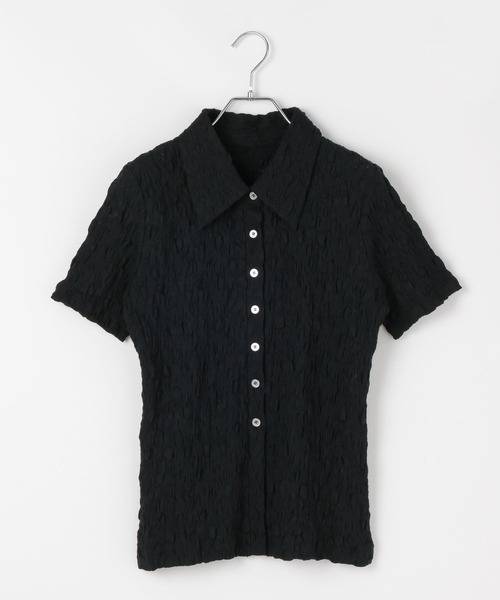PAGEBOY(ページボーイ)の「フクレジャガードエリツキトップス(シャツ/ブラウス・レディース・ブラック/ブルー/オフホワイト・FREE)」の15枚目の写真