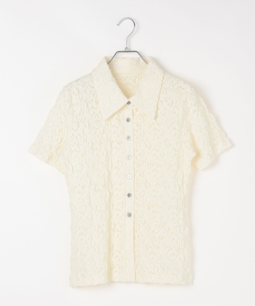 PAGEBOY(ページボーイ)の「フクレジャガードエリツキトップス(シャツ/ブラウス・レディース・ブラック/ブルー/オフホワイト・FREE)」の18枚目の写真