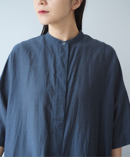 yuni（ユニ　）の「Ra/R/Ny oversized kaftan one-piece（ワンピース・レディース・ライラック/チャコールグレー・FREE）」の19枚目の写真