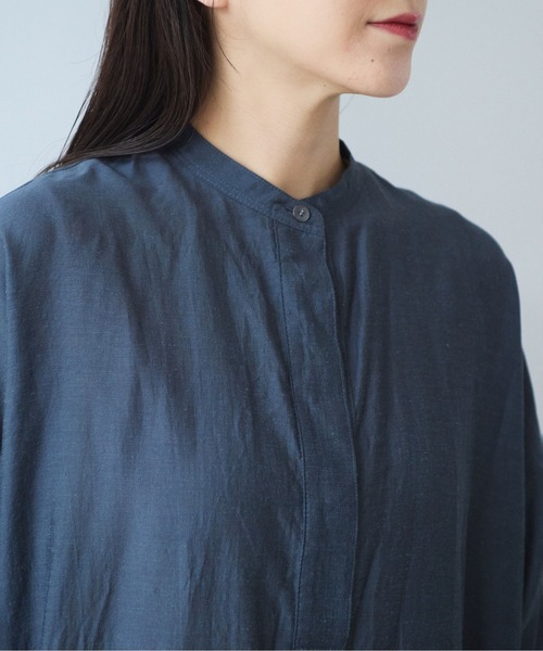 yuni（ユニ　）の「Ra/R/Ny oversized kaftan one-piece（ワンピース・レディース・ライラック/チャコールグレー・FREE）」の20枚目の写真