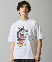 【SIDEWAYSTANCE】クレヨンウルフ半袖Tシャツ 70712