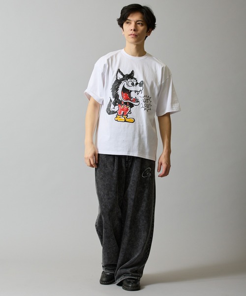 En serio TOKYO(エンソリオトーキョー)の「【SIDEWAYSTANCE】クレヨンウルフ半袖Tシャツ 70712(Tシャツ/カットソー・メンズ・ホワイト/ブラック/アッシュ・MEDIUM/X-LARGE/SMALL/LARGE)」の8枚目の写真