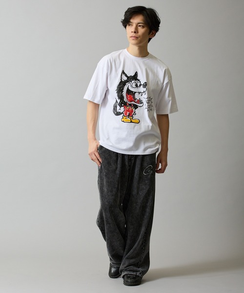 En serio TOKYO(エンソリオトーキョー)の「【SIDEWAYSTANCE】クレヨンウルフ半袖Tシャツ 70712(Tシャツ/カットソー・メンズ・ホワイト/ブラック/アッシュ・MEDIUM/X-LARGE/SMALL/LARGE)」の9枚目の写真