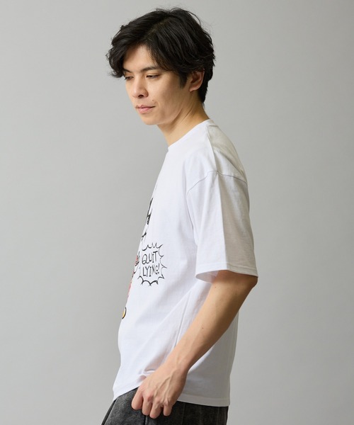En serio TOKYO(エンソリオトーキョー)の「【SIDEWAYSTANCE】クレヨンウルフ半袖Tシャツ 70712(Tシャツ/カットソー・メンズ・ホワイト/ブラック/アッシュ・MEDIUM/X-LARGE/SMALL/LARGE)」の6枚目の写真