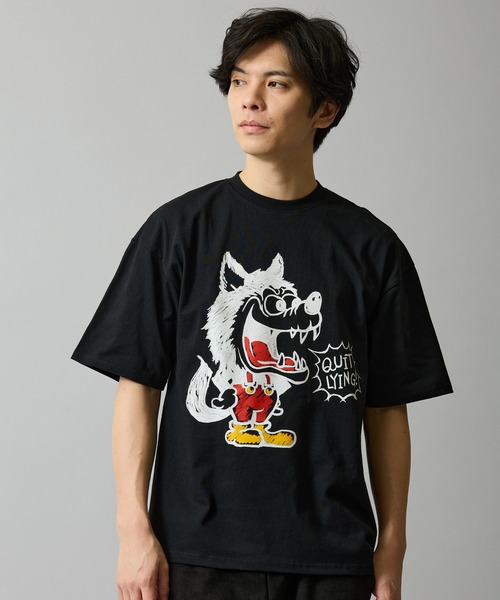 En serio TOKYO(エンソリオトーキョー)の「【SIDEWAYSTANCE】クレヨンウルフ半袖Tシャツ 70712(Tシャツ/カットソー・メンズ・ホワイト/ブラック/アッシュ・MEDIUM/X-LARGE/SMALL/LARGE)」の11枚目の写真