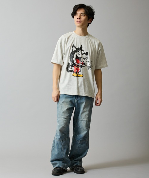 En serio TOKYO(エンソリオトーキョー)の「【SIDEWAYSTANCE】クレヨンウルフ半袖Tシャツ 70712(Tシャツ/カットソー・メンズ・ホワイト/ブラック/アッシュ・MEDIUM/X-LARGE/SMALL/LARGE)」の16枚目の写真
