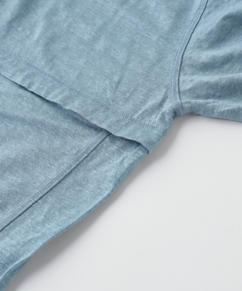 MATSUFUJI（マツフジ）の「MATSUFUJI / マツフジ LINEN CARDIGAN（カーディガン/ボレロ・メンズ・ブラック/ブルー系その他・3）」の4枚目の写真