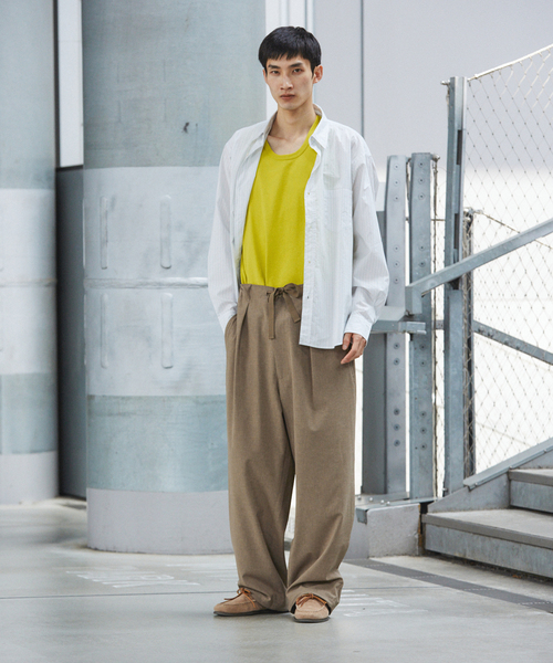 JOURNAL STANDARD（ジャーナルスタンダード）の「ウーリーノ オーバー パンツ（スラックス・メンズ・グレー/カーキ/ブラック/ブラウン・LARGE/MEDIUM/SMALL）」の10枚目の写真