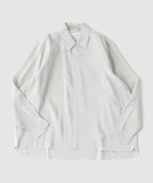 CAMIEL FORTGENS(カミエル フォートへンス)の「CAMIEL FORTGENS / カミエル・フォートヘンス BIG SHIRT VELCRO(シャツ/ブラウス・メンズ・チャコールグレー・MEDIUM/LARGE)」の1枚目の写真