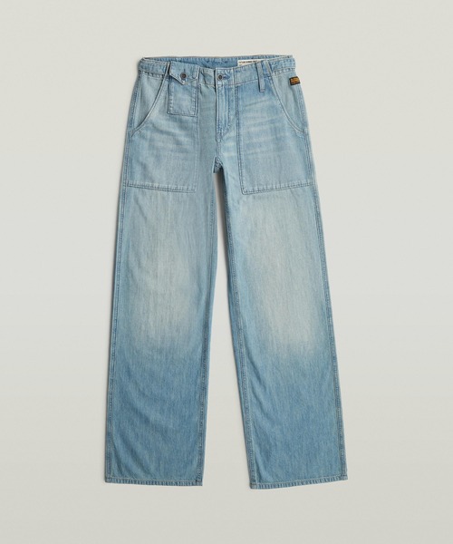 G-STAR（ジースター）の「Fatigue Summer Pants/ミリタリーディテールファティーグジーンズ/L28（デニムパンツ・レディース・ライトブルー・25inch/26inch/27inch/24inch）」の5枚目の写真
