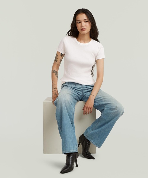 G-STAR（ジースター）の「Fatigue Summer Pants/ミリタリーディテールファティーグジーンズ/L28（デニムパンツ・レディース・ライトブルー・25inch/26inch/27inch/24inch）」の4枚目の写真