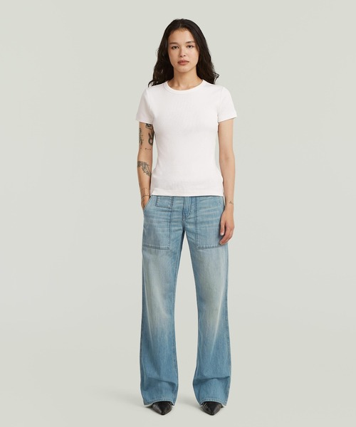 G-STAR（ジースター）の「Fatigue Summer Pants/ミリタリーディテールファティーグジーンズ/L28（デニムパンツ・レディース・ライトブルー・25inch/26inch/27inch/24inch）」の3枚目の写真