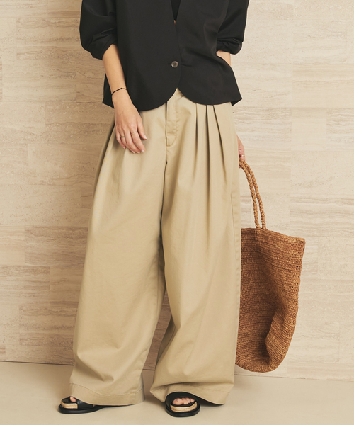 plage（プラージュ）の「《WEB限定追加》R’IAM Super wide CHINO パンツ 3（チノパンツ・レディース・ベージュ・38/32）」の10枚目の写真