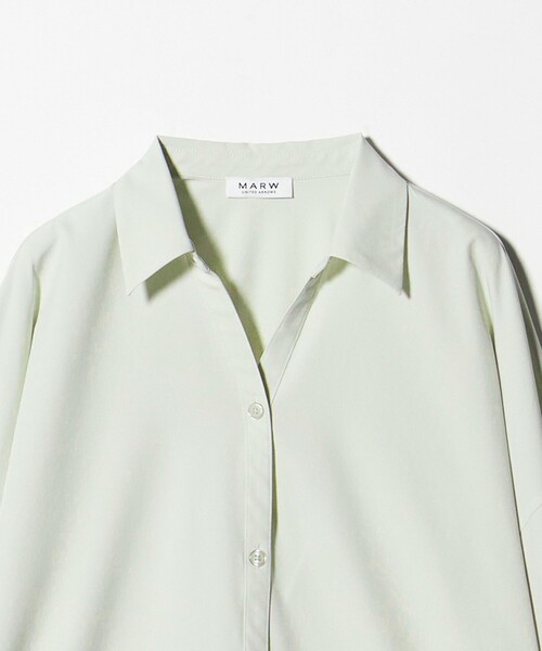 MARW UNITED ARROWS（マルゥ ユナイテッドアローズ）の「＜MARW UNITED ARROWS＞スキッパーシャツ UVカット（シャツ/ブラウス・レディース・ホワイト/ライム/ブラック・FREE）」の15枚目の写真