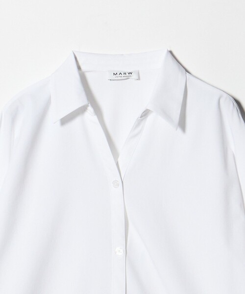 MARW UNITED ARROWS（マルゥ ユナイテッドアローズ）の「＜MARW UNITED ARROWS＞スキッパーシャツ UVカット（シャツ/ブラウス・レディース・ホワイト/ライム/ブラック・FREE）」の10枚目の写真