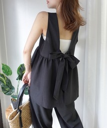 CORNERS（コーナーズ）の「前後2wayリボンチュニック【セットアップ可能】（タンクトップ）」