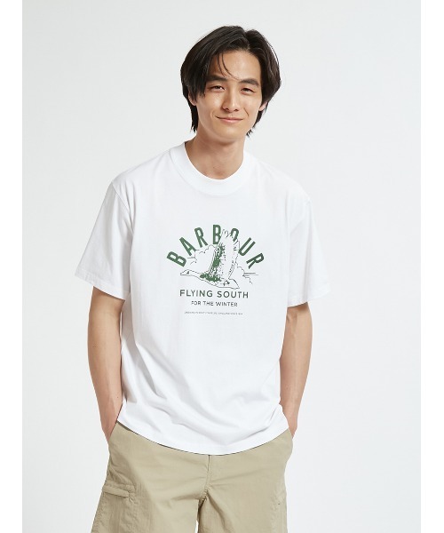 Barbour(バブアー)の「Goose プリントTシャツ Japan Exclusive(Tシャツ/カットソー・メンズ・ホワイト/ブラック・34/36/38/40/42)」の5枚目の写真