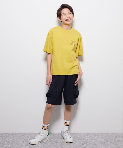 MPS(エムピーエス)の「【MPS】らくのびカーゴショートパンツ (キッズ/男の子/女の子/通学/公園遊び/ウエストゴム)(デニムパンツ・キッズ・カーキブラウン/ブラック・110/120/160/130/140/150)」の12枚目の写真