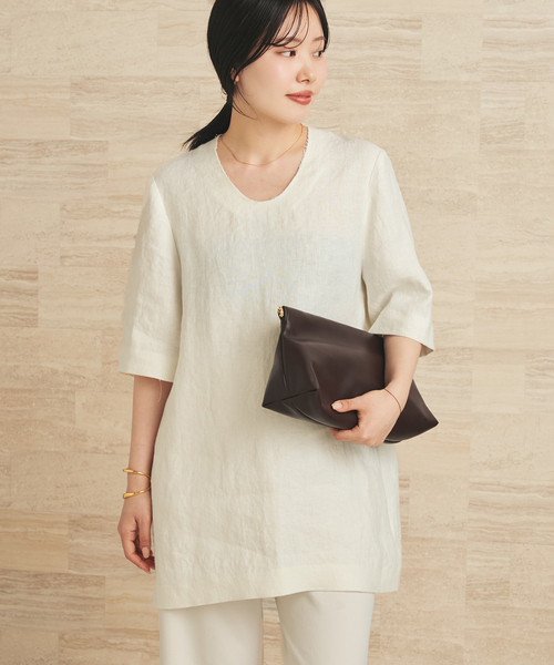 plage(プラージュ)の「Half tunic ブラウス(シャツ/ブラウス・レディース・ホワイト・FREE)」の1枚目の写真