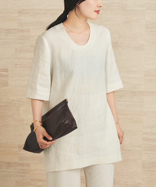 plage(プラージュ)の「Half tunic ブラウス(シャツ/ブラウス・レディース・ホワイト・FREE)」の9枚目の写真