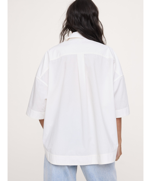 Banana Republic(バナナリパブリック)の「コットンポプリン ポップオーバー チュニック(シャツ/ブラウス・レディース・ネイビー/ベージュ/ホワイト・L/M/XS/S)」の7枚目の写真