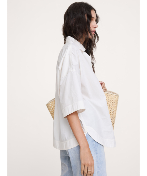 Banana Republic(バナナリパブリック)の「コットンポプリン ポップオーバー チュニック(シャツ/ブラウス・レディース・ネイビー/ベージュ/ホワイト・L/M/XS/S)」の10枚目の写真