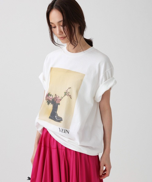 jj mercer（ジェイジェイマーサー）の「【J.J. Mercer×VEIN×BABYLONE】BOOTS PHOTO T（Tシャツ/カットソー・レディース・ホワイト・フリー）」の3枚目の写真