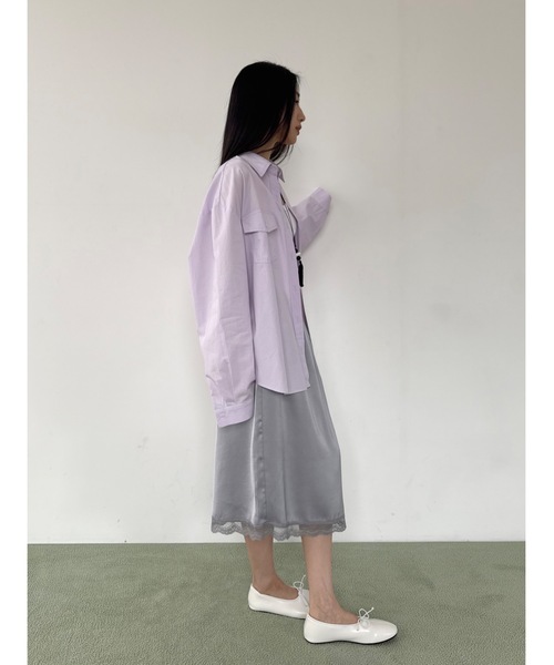 Didot.showroom(ディドット ショールーム)の「ピュアサテンレーススカート(スカート・レディース・アイボリー/シルバー/バーガンディー・FREE)」の18枚目の写真