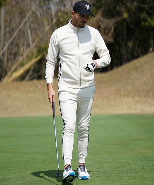 DIVINER GOLF(ディバイナー ゴルフ)の「【DIVINER GOLF】フェイクスウェードジャケットセットアップ メンズ スタンドジャケット ジョガーパンツ ロングパンツ 冬服(セットアップ・メンズ・ライトグレー/オフホワイト/チャコールグレー・XXL/XL/L/M)」の2枚目の写真