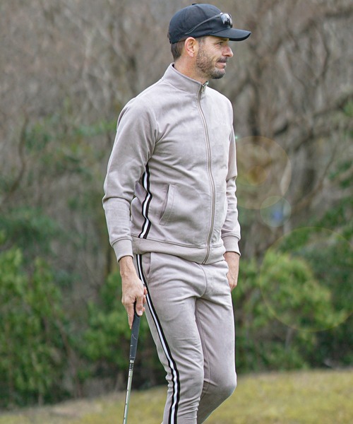DIVINER GOLF(ディバイナー ゴルフ)の「【DIVINER GOLF】フェイクスウェードジャケットセットアップ メンズ スタンドジャケット ジョガーパンツ ロングパンツ 冬服(セットアップ・メンズ・ライトグレー/オフホワイト/チャコールグレー・XXL/XL/L/M)」の17枚目の写真