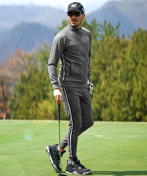 DIVINER GOLF(ディバイナー ゴルフ)の「【DIVINER GOLF】フェイクスウェードジャケットセットアップ メンズ スタンドジャケット ジョガーパンツ ロングパンツ 冬服(セットアップ・メンズ・ライトグレー/オフホワイト/チャコールグレー・XXL/XL/L/M)」の7枚目の写真