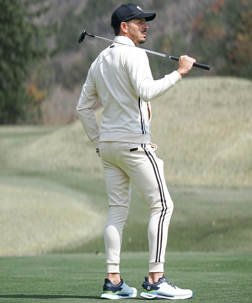 DIVINER GOLF(ディバイナー ゴルフ)の「【DIVINER GOLF】フェイクスウェードジャケットセットアップ メンズ スタンドジャケット ジョガーパンツ ロングパンツ 冬服(セットアップ・メンズ・ライトグレー/オフホワイト/チャコールグレー・XXL/XL/L/M)」の12枚目の写真