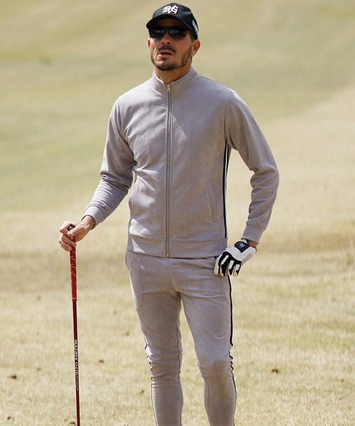 DIVINER GOLF(ディバイナー ゴルフ)の「【DIVINER GOLF】フェイクスウェードジャケットセットアップ メンズ スタンドジャケット ジョガーパンツ ロングパンツ 冬服(セットアップ・メンズ・ライトグレー/オフホワイト/チャコールグレー・XXL/XL/L/M)」の19枚目の写真