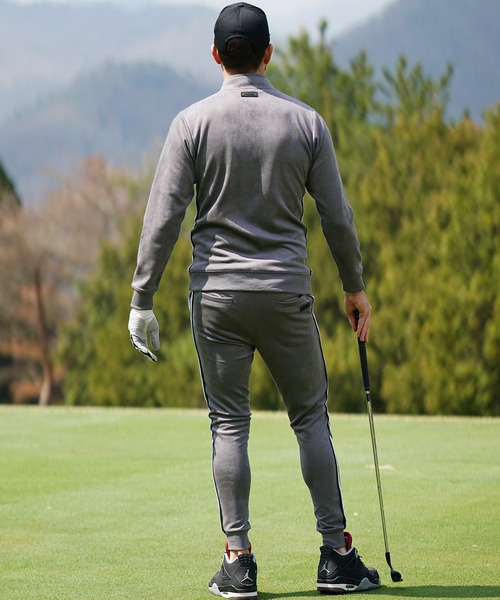 DIVINER GOLF(ディバイナー ゴルフ)の「【DIVINER GOLF】フェイクスウェードジャケットセットアップ メンズ スタンドジャケット ジョガーパンツ ロングパンツ 冬服(セットアップ・メンズ・ライトグレー/オフホワイト/チャコールグレー・XXL/XL/L/M)」の9枚目の写真