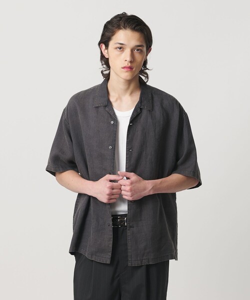MONKEY TIME(モンキータイム)の「フェード ラミー オープンカラー シャツ(シャツ/ブラウス・メンズ・レッド/ブラック・XL/L/M/S)」の5枚目の写真