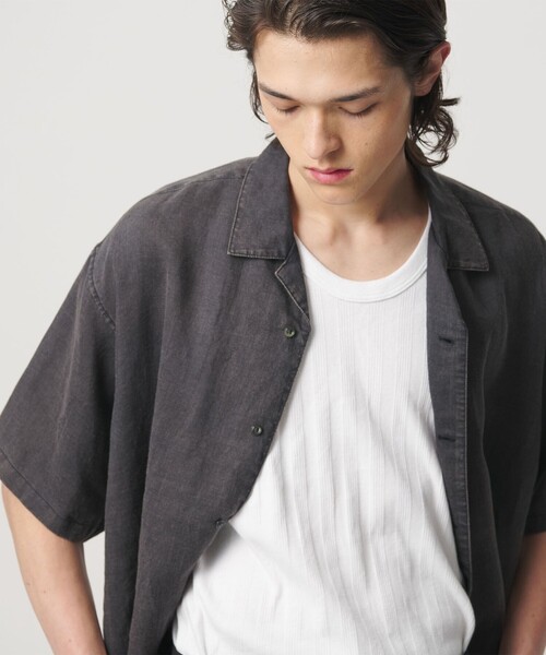 MONKEY TIME(モンキータイム)の「フェード ラミー オープンカラー シャツ(シャツ/ブラウス・メンズ・レッド/ブラック・XL/L/M/S)」の7枚目の写真