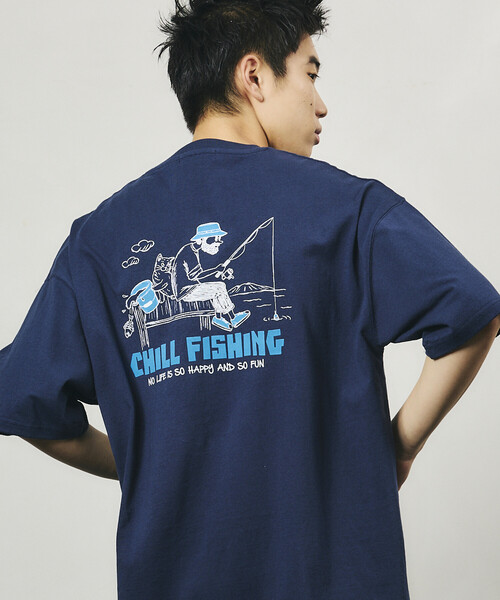 セール】限定展開 リラックスフィット バックプリント クルーネック T