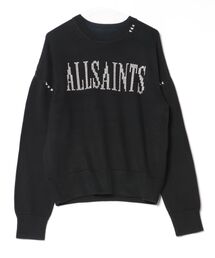 CROSSED OVERSIZED CREW NECK EMBROIDERED JUMPER | CROSSED オーバーサイズ クルー ネック エンベリッシュド ニット・セーター