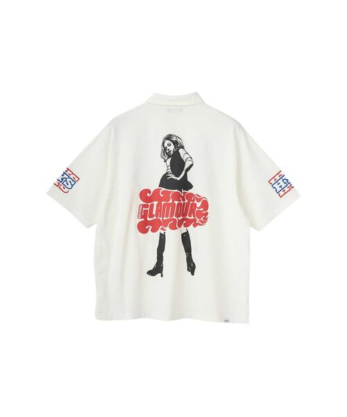 HYSTERIC GLAMOUR（ヒステリックグラマー）の「HG PIT CREW シャツ（ポロシャツ・メンズ・ホワイト/イエロー/ブラック・X-LARGE/LARGE/MEDIUM/SMALL）」の4枚目の写真