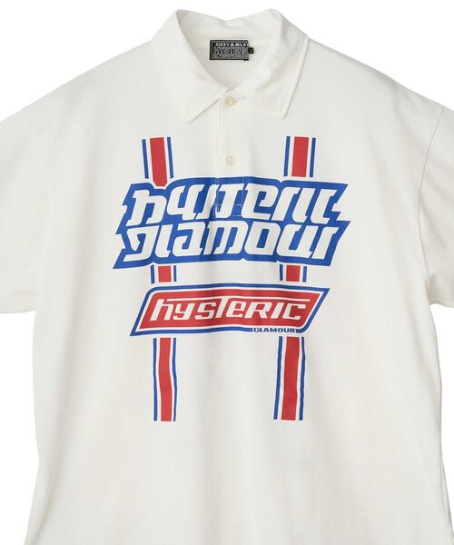 HYSTERIC GLAMOUR（ヒステリックグラマー）の「HG PIT CREW シャツ（ポロシャツ・メンズ・ホワイト/イエロー/ブラック・X-LARGE/LARGE/MEDIUM/SMALL）」の5枚目の写真
